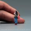 1/64 Photographer Figure Model Collectible Railway Scene Micro Landscape Handpainted Resin Figurine Miniature Scene Hand Painted