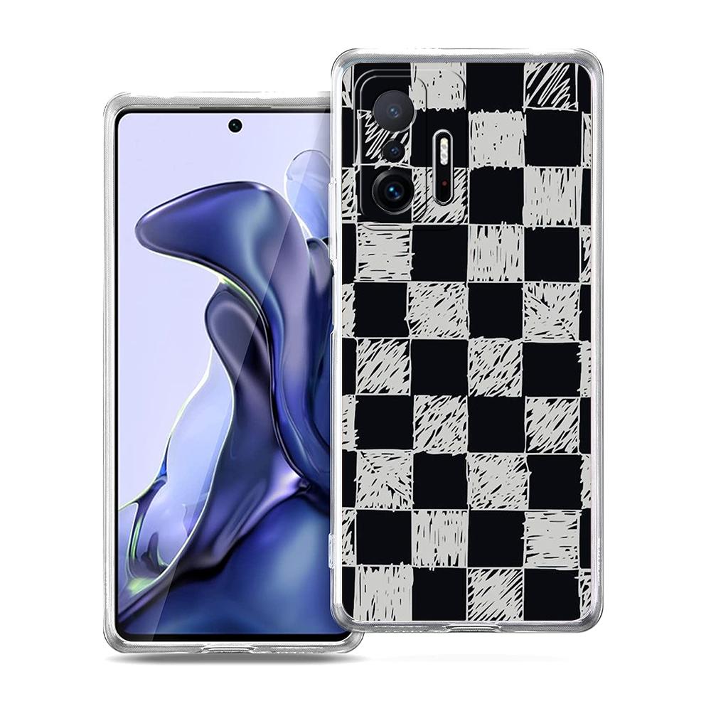 Checkerboard Plaid Checked Phone Case For Xiaomi 14 13 12 Lite Mi 11 11X 13T 12T 11T For Poco X5 X4 X3 NFC F5 F4 M4 Pro 5G Cover