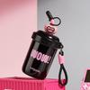 580ML/520ML Water Bottles With Straw Straw Dust Cap Drinking Cup High-capacity Leak-proof Cocktail Blend Shaker Cups