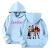Women's Hooded Gradient Printed Long Sleeved Sweatshirt Loose Women's Sweatshirt  Sweatshirt