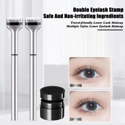 Lower Lash Stamp Eyelash Stamp Set 2-in-1 Waterproof Sweatproof Eyeliner Quick Eye Makeup Tool Long-lasting Lower Lash Stamp for Beginners