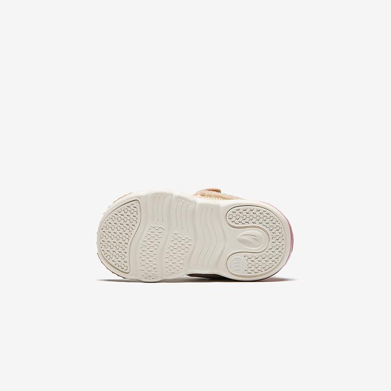Anta Kids 5U Synthetic Leather Mesh Comfortable Versatile Anti-Kick Wear-Resistant Low-Top Walking Shoes Baby Shoes White A22440054-2