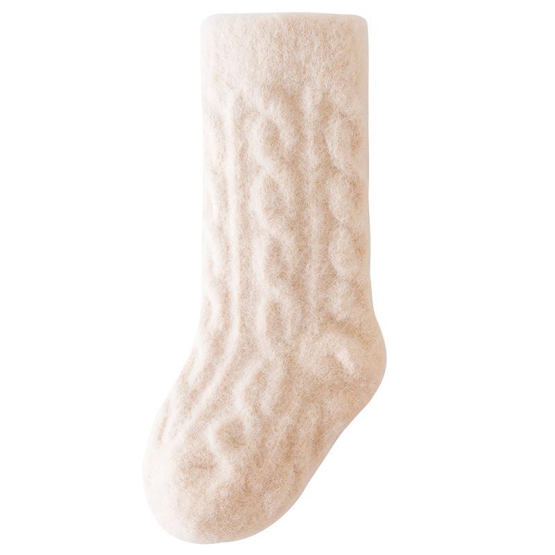 Baby Socks Autumn Winter New Australian Velvet Warm Children's Mid-Calf Socks Soft Non-Shedding Infant Socks Class A