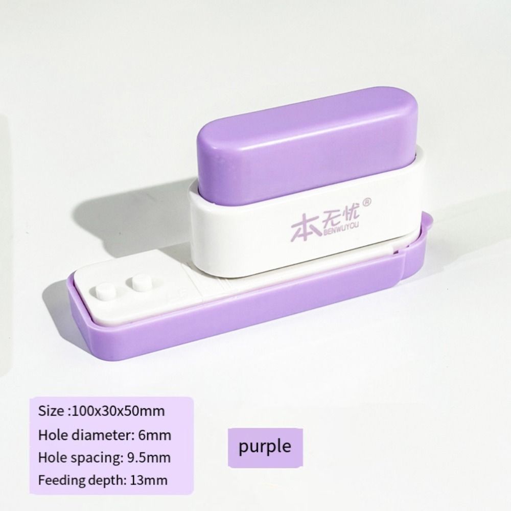 Portable Hand Account Hole Puncher 6mm Standard Hole Punch 5-Hole Paper Punch School Supplies