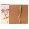 10pcs/Pack Retro Eternal Flower Kraft Paper Cards, Holiday Cards, Birthday Cards