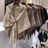 Leather Buckle Knitted Shawl Clothes Accessories Neck Warmer Autumn Winter Scarf  Women Lady