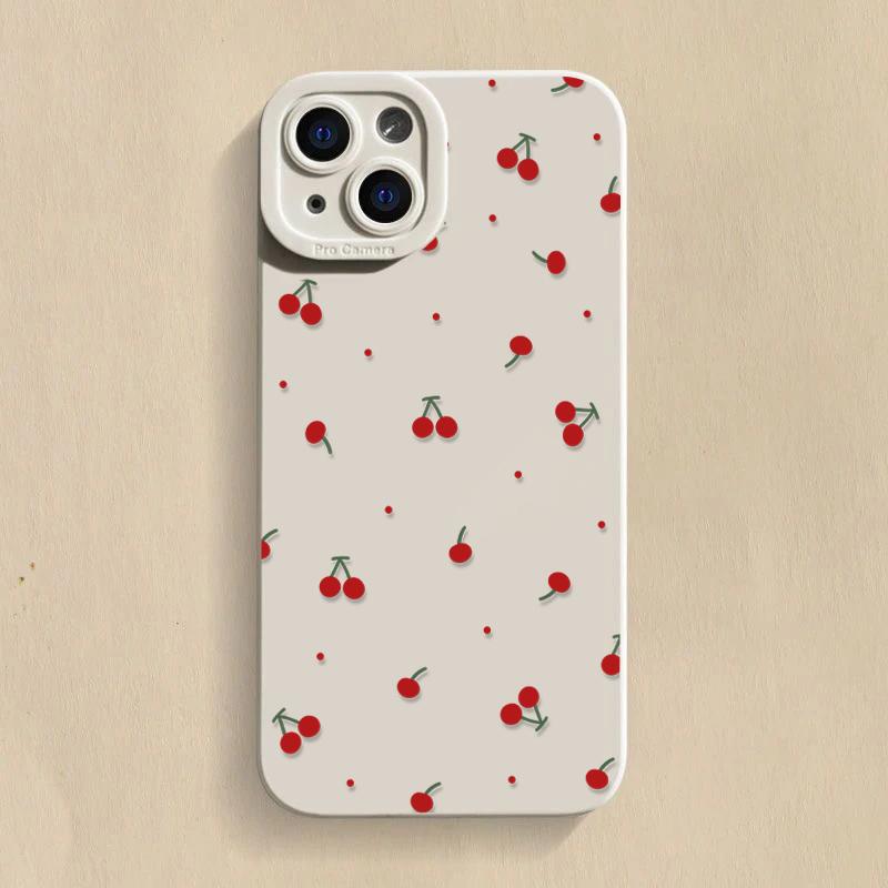 Cute Cherry Pattern Silicone Phone Case For Xiaomi Mi 15 14T 13T 12T Pro 14 13 11 Lite 5G NE Poco F6 F5 X5 M6 X7 Pro Soft Cover