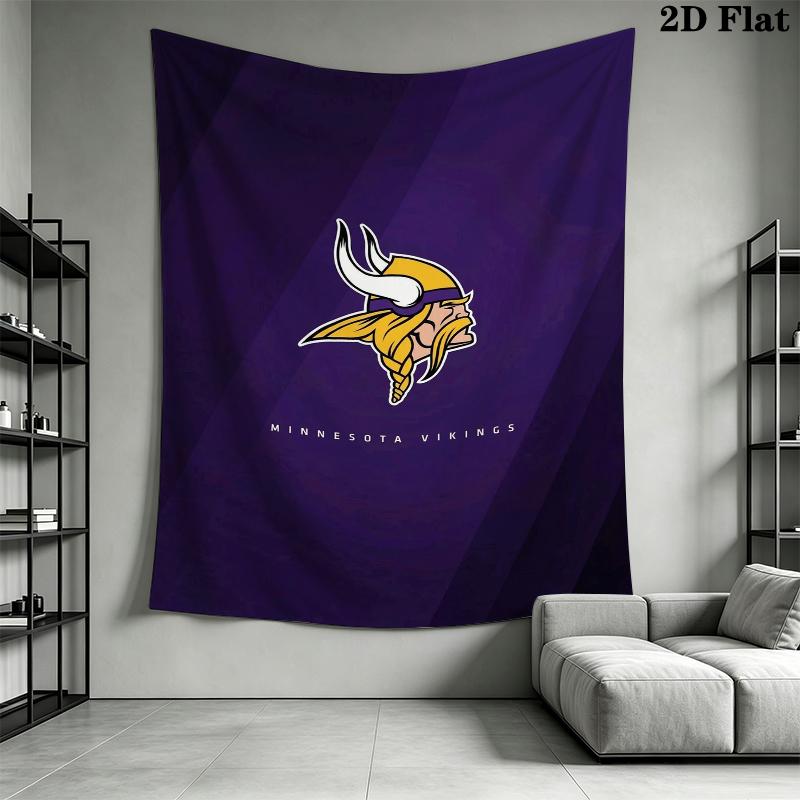 Minnesota Vikings Duvar Gobleni Estetik Duvar Askısı Baskılı Kumaş Battaniye Yatak Odası Oturma Odası Ev Dekorasyonu için Dekoratif Goblenler