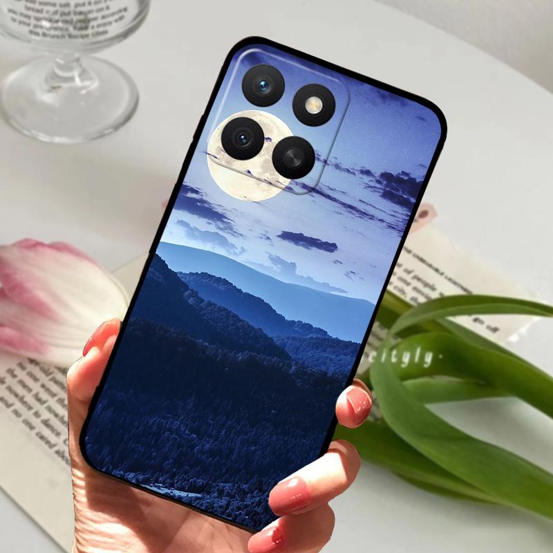 For Honor X8c Phone Case For Honor X8c Shockproof Shell ABR-LX1 6.7" Luxury Pattern Painted Soft Silicone Protection Back Cover