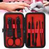 8pcs Stainless Steel Eyebrow Scissors Nail Clipper Acne Needle Nail File Manicure Tool Set