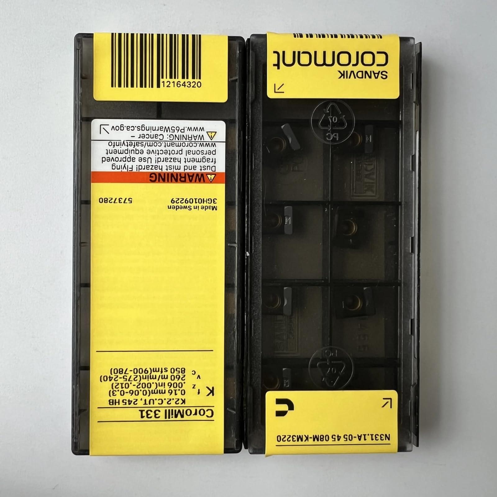 

Original Sandvik / N331.1A-054508M-KM 3220 CNC lathe carbide blade tool 10 Pcs