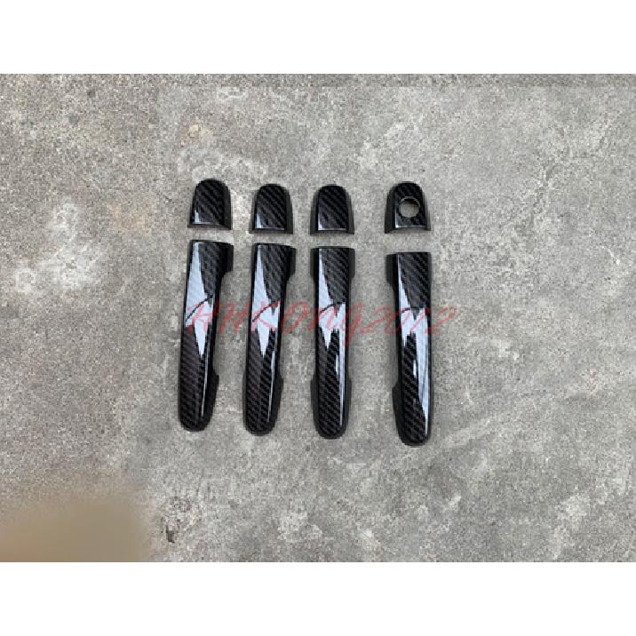 Carbon Fiber ABS Car Door Handle Cover Trim *4 For Toyota Highlander