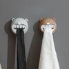 New No Drill Bear-shaped Towel & Rag Holder - No Trace Hand Towel Storage Rack for Kitchen/Bathroom