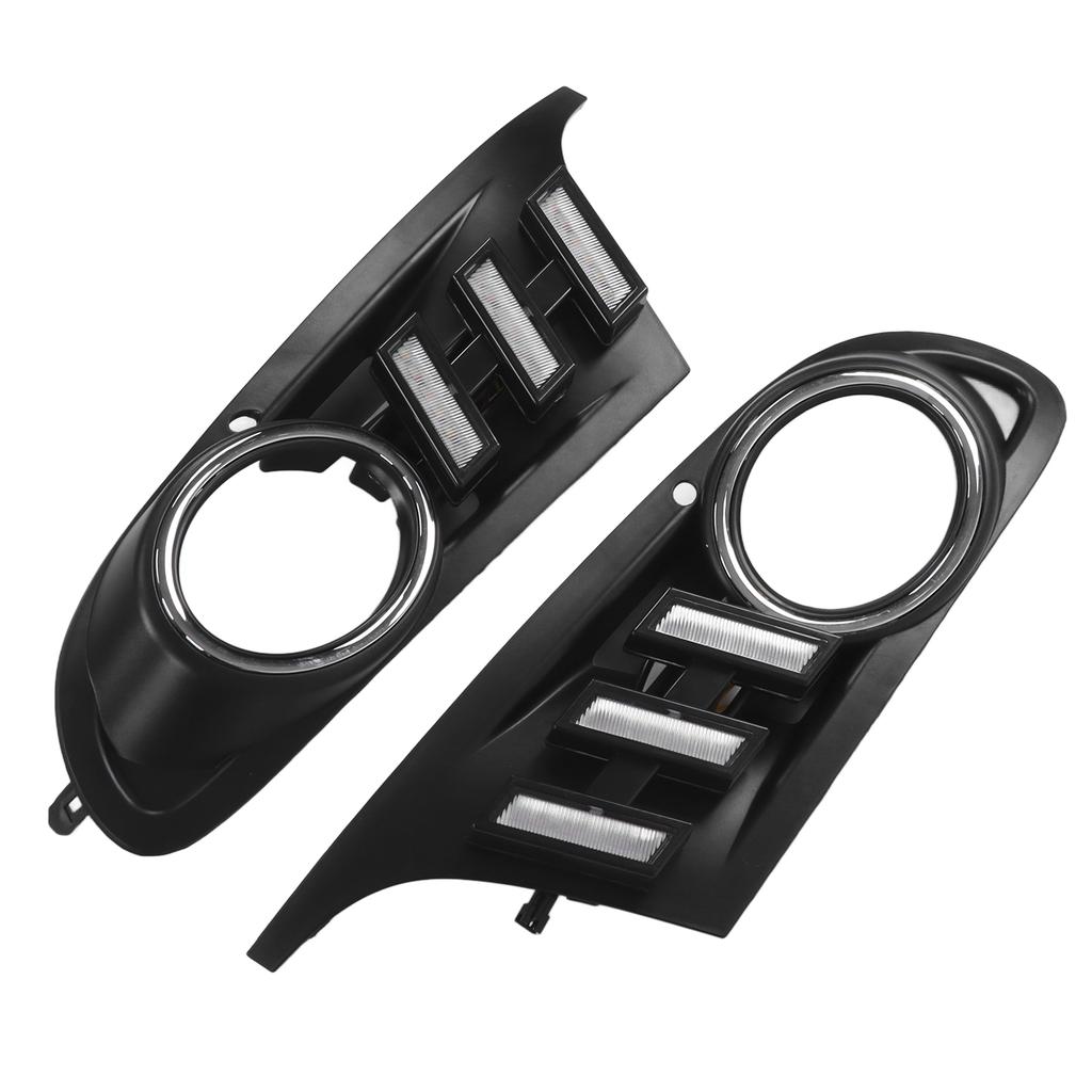 Pair Car Daytime Running Light Front Bumper LED Turn Signal Fog Lamp 3 Colors Replacement for MK6 2009‑2013
