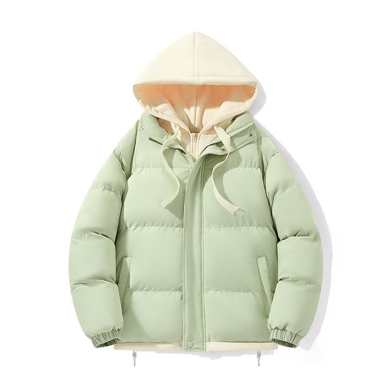 

Qisenwei Зимняя уличная одежда Хлопковая куртка-обманка из двух частей – Ветрозащитная Водонепроницаемая Молодежная дутая куртка S светло-зеленый