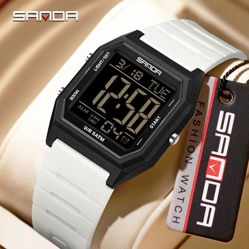 Sanda Waterproof Multifunctional Digital Watch for Students