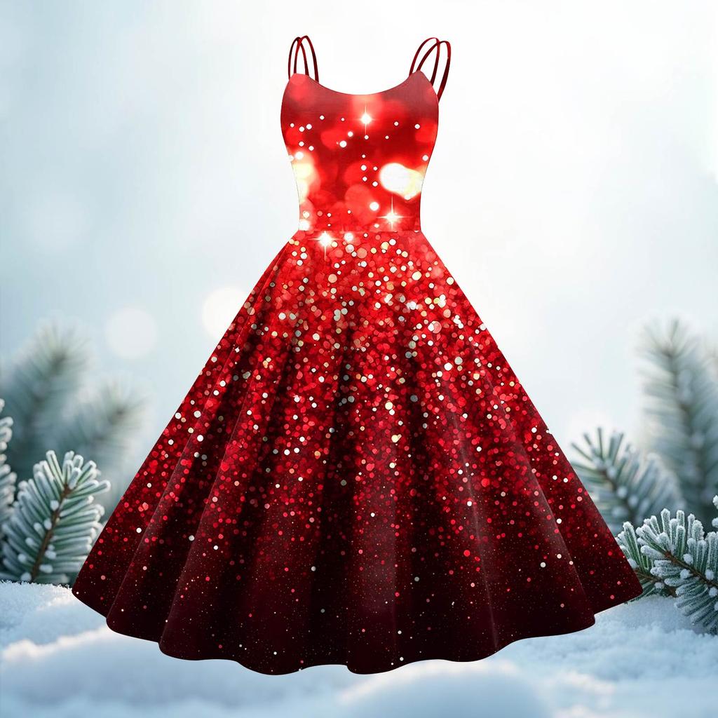 Modisches, weihnachtlich bedrucktes, sexy, trägerloses Gothic-Cocktailkleid für Damen, Punk-Vintage-Kleid.