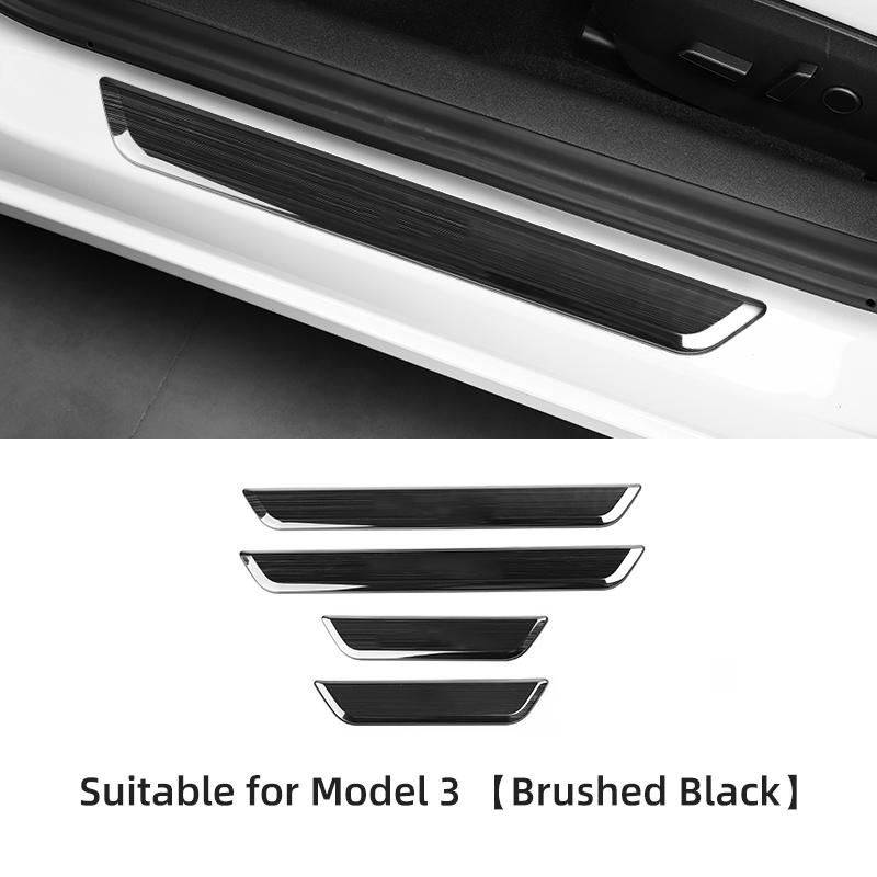 For Tesla Model 3 2021-2023 Car Threshold Bar Magnetic Induction LED Luminous Illuminated Welcome Pedal Model Y Auto Accessories