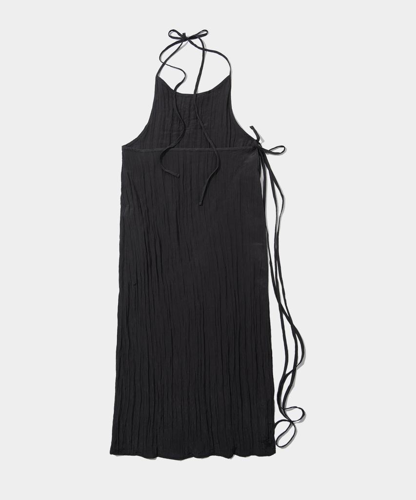 Place Studio Wrinkle See-Through Strap Sleeveless Layered Long Dress _ 2 Colors