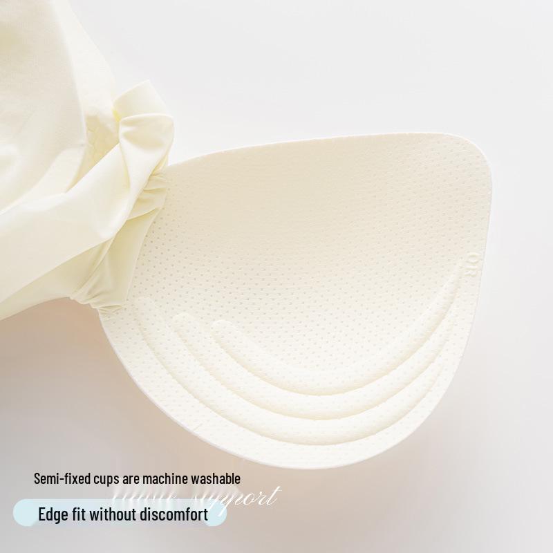 Cross-Border Seamless Camellia Fragrance Shimmer Bra for Women - Small Chest, Gathered, Thin Cup, Adjustable Straps.