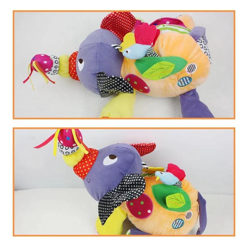 Baby Plush Doll  Stuffed Elephant Stroller Bb Set Bell Ratlle Car Bed Hanging Mobile Education Kid Child Gift Toddlers