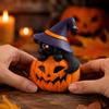 Halloween Pumpkin Figurine , Festive Holiday Decor for Home Shelf Mantle, Decoration for Party