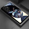 Black Blue Crystal Diamond Glass Phone Case Suitable for Samsung Galaxy S26 S25 S24 S23 S22 S21 S20 FE/Ultra/Plus Anti Drop