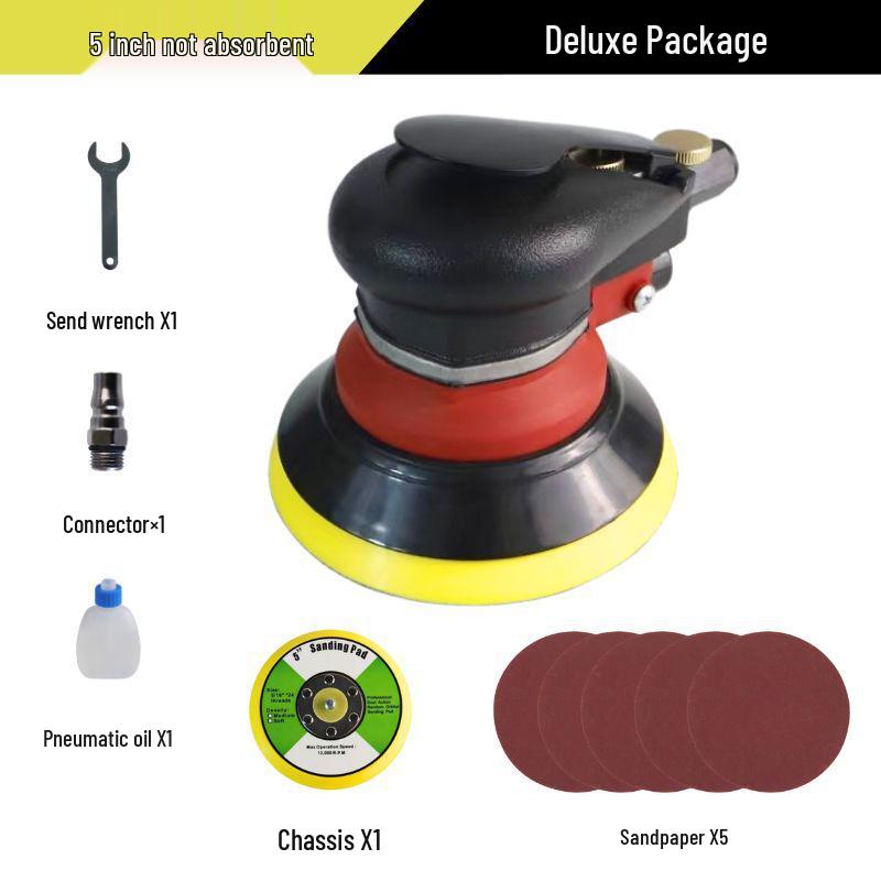 5" & 6" High-Speed Pneumatic Sander and Polisher, Model 313 Handheld Air Grinder