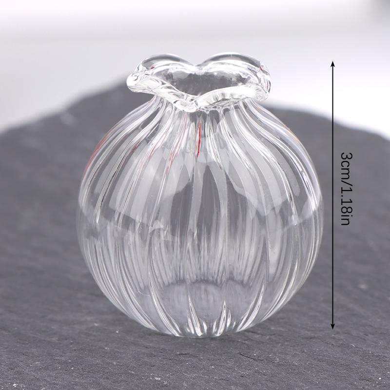 1:12 Dollhouse Miniature Glass Vase Dessert Cup Wine Bottle Wishing Bottle W/Corked Home Decor Toy Doll House Accessories