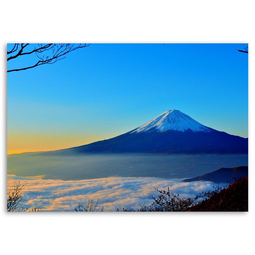 Canvas Print, Mount Fuji In Blue