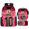 Football Schoolbag Three-Piece Backpack Pencil Bag Satchel Package Primary And Secondary School Students Schoolbag
