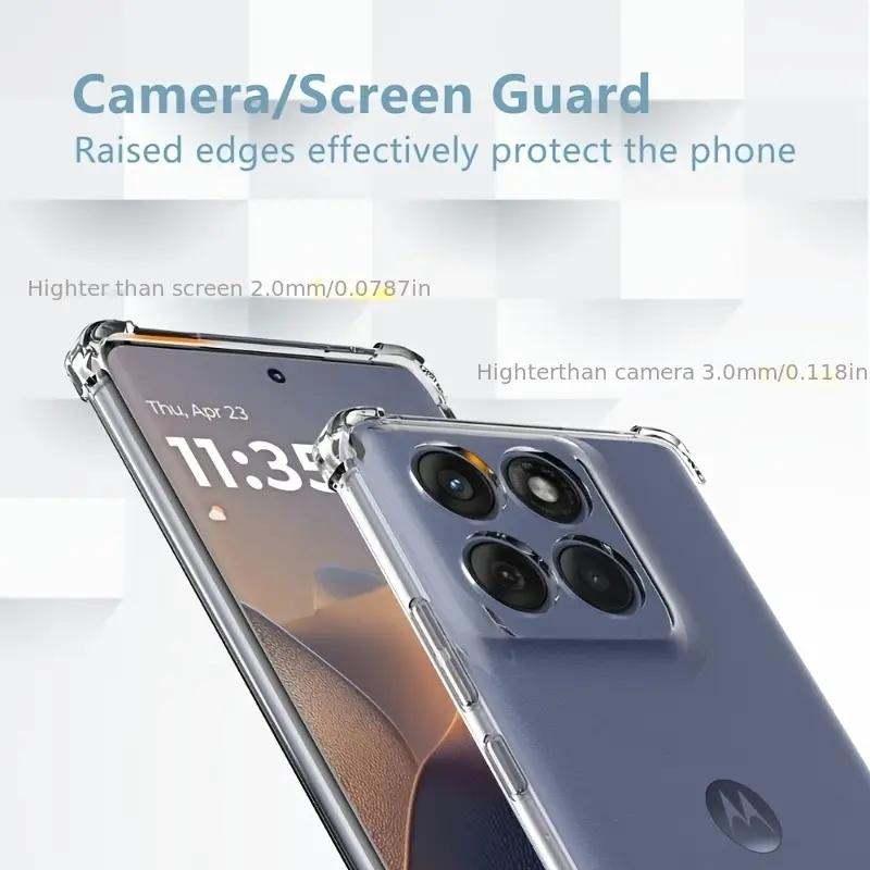 Dicke stoßfeste Silikon-Handyhülle für Motorola Edge 60 Fusion 50 Pro 40 Neo Moto G55 G75 G85 G84 G54 5G Schutz Klare Abdeckung