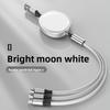 Universal 100w Fast Charging Data Cable With Threeinone Connectors For Huawei Apple Android Devices