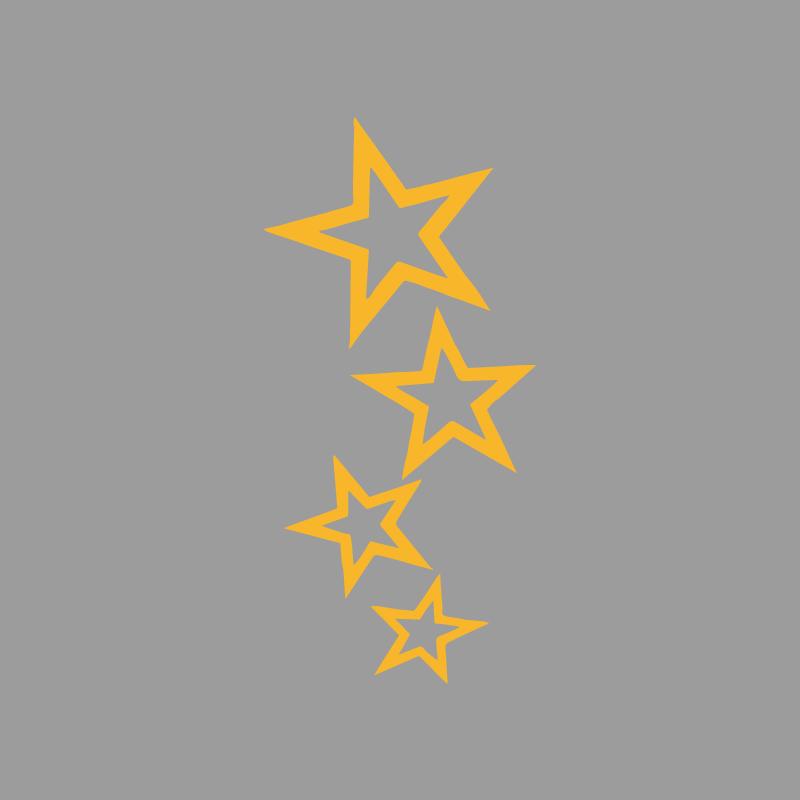 Four-Star Tail Spray Decals And Bumper Creativeandfunny Stickers For Cartoon Fansandloverhigh Quality For Car Trucks Motorcycles