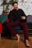 Zeman Men's Long-sleeved Pajamas, Long Pants XXL