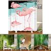 Luxurious Bamboo Waterfall Shower Curtain Waterproof Mildewproof For Elegant Bathrooms