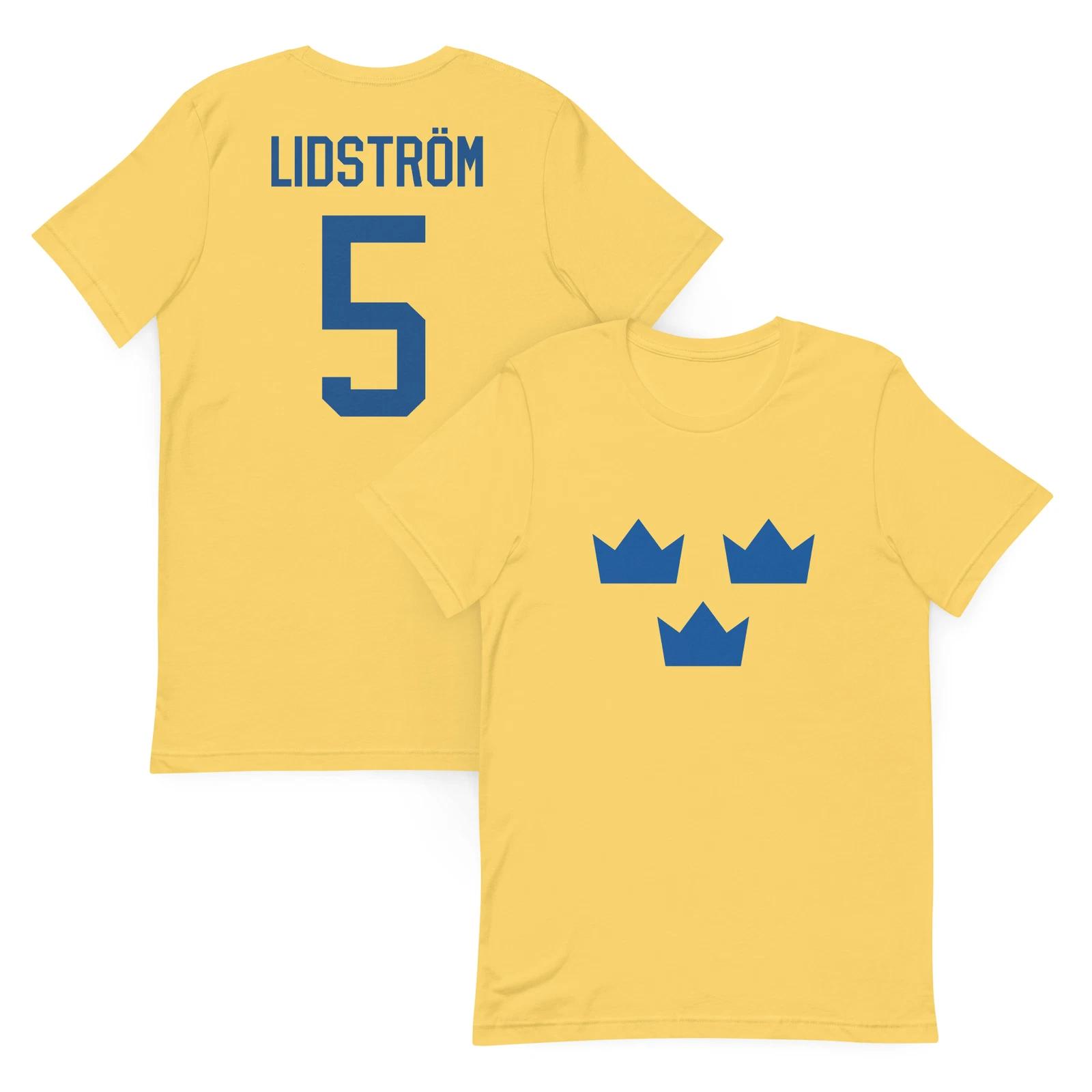 Retro Team Sweden Nicklas Lidstrom #5 Hockey Jersey Shirt 2006 Olympics S