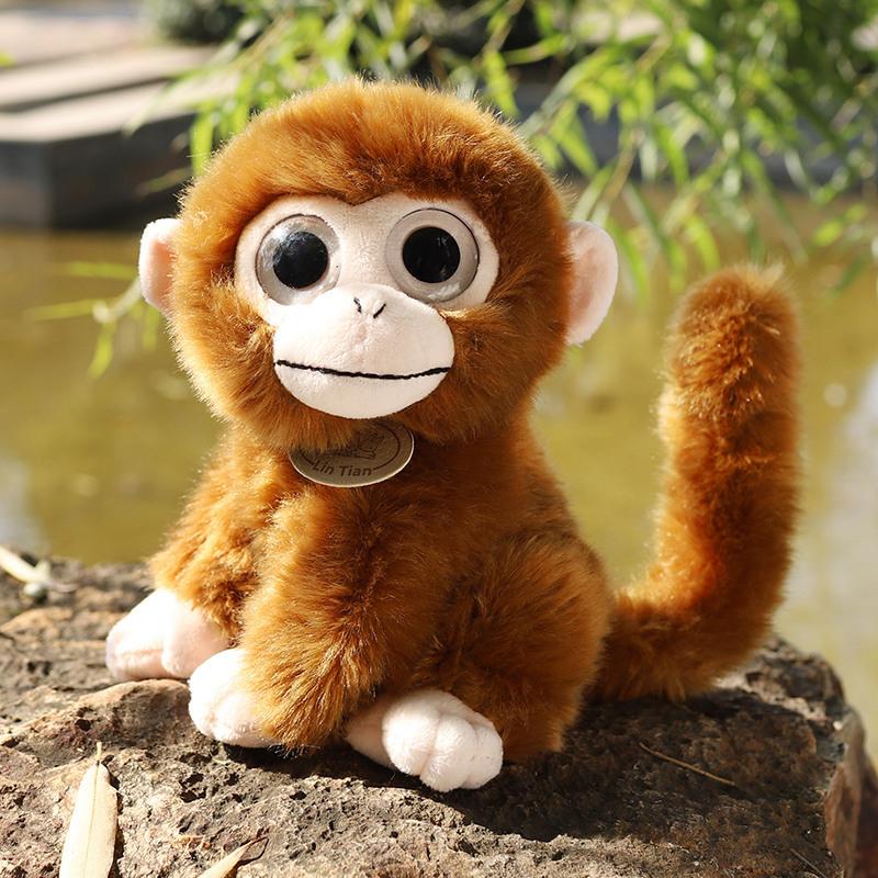 

Обезьянка плюшевая милая маленькая обезьянка плюшевая кукла кулон украшение животное кулон 17cm коричневый