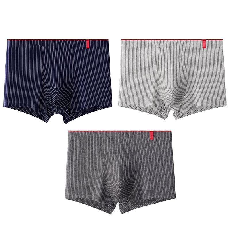 Pánské kalhotky plus size pruhované boxerky šortky boxerky pohodlné bavlněné pánské kalhotky spodní prádlo šortky L-4XL