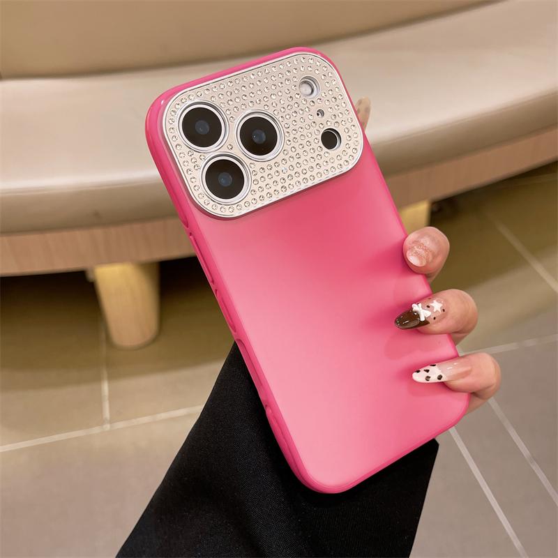 For iPhone 17 Pro Max Luxury Diamond Skin Phone Case For iPhone 17 16 15 14 13 12 11 Pro Max Lens Protective Cover