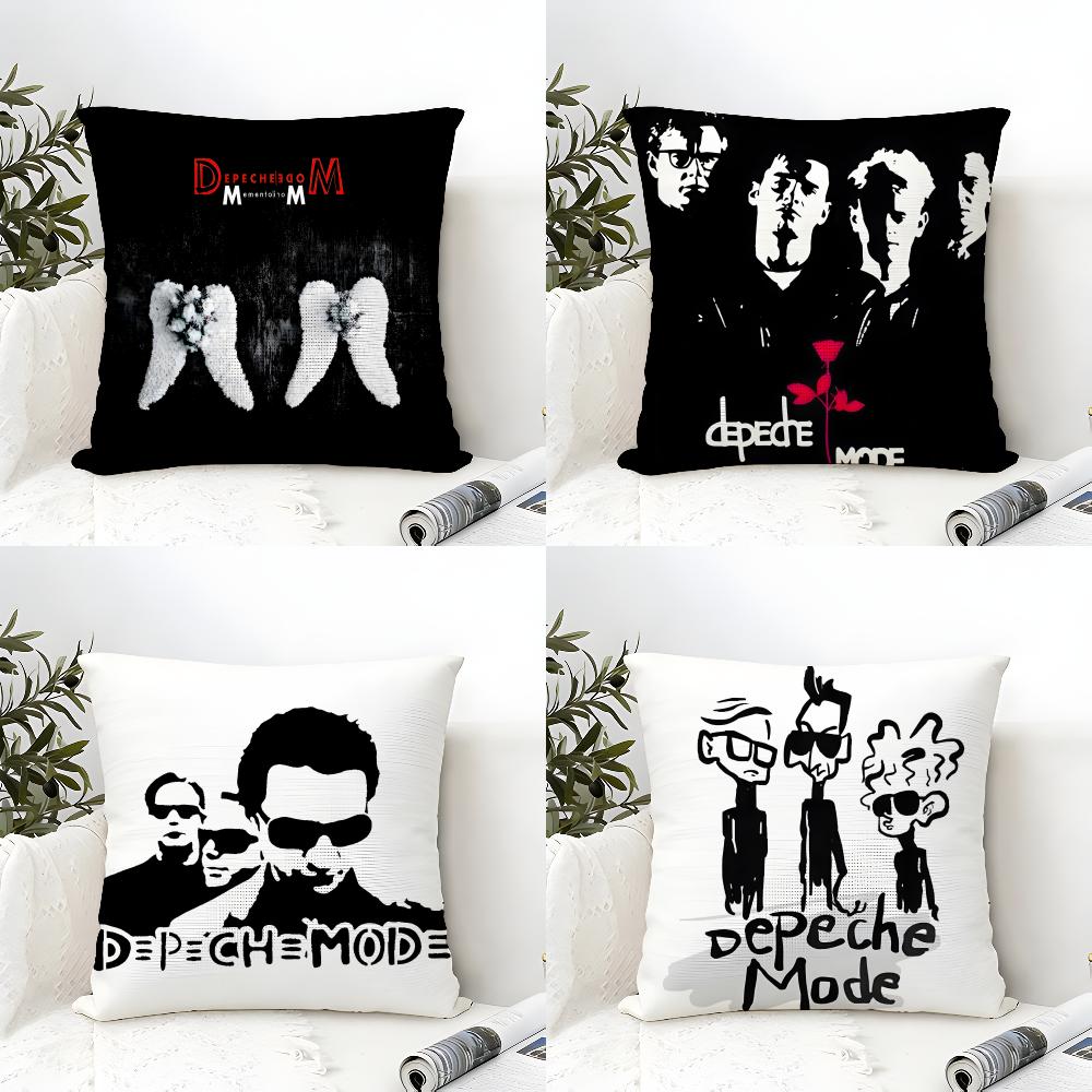 DDepeche MMode Band Cushion Cover Eco Linen Pillow Case DoubleSided Print Breathable Durable Zipper Home Decor Gift