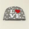 2000s Knit Brimless With Letter Heart Jacquard Design Soft Acrylic Winter Pullover Hat For Unisex Adults Teens Daily Wear