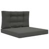 Outdoor Sofa Cushions 2 Pcs Anthracite Polyester