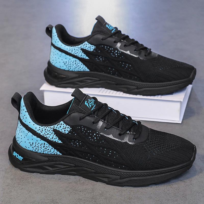 Fashion Mens Running Shoes Breathable Knit Sport Sneakers Cushion Lightweight Casual Gym Athletic Trainers Jogging Tennis Shoes