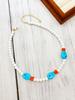 Ocean style small fish bead necklace suitable for women's daily wear