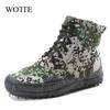 WOTTE Herren Canvas Schuhe High Top Stiefeletten Militärisch Taktische Herrenstiefel Herren Sneaker Alle Jahreszeiten Herren Damen Freizeitschuhe