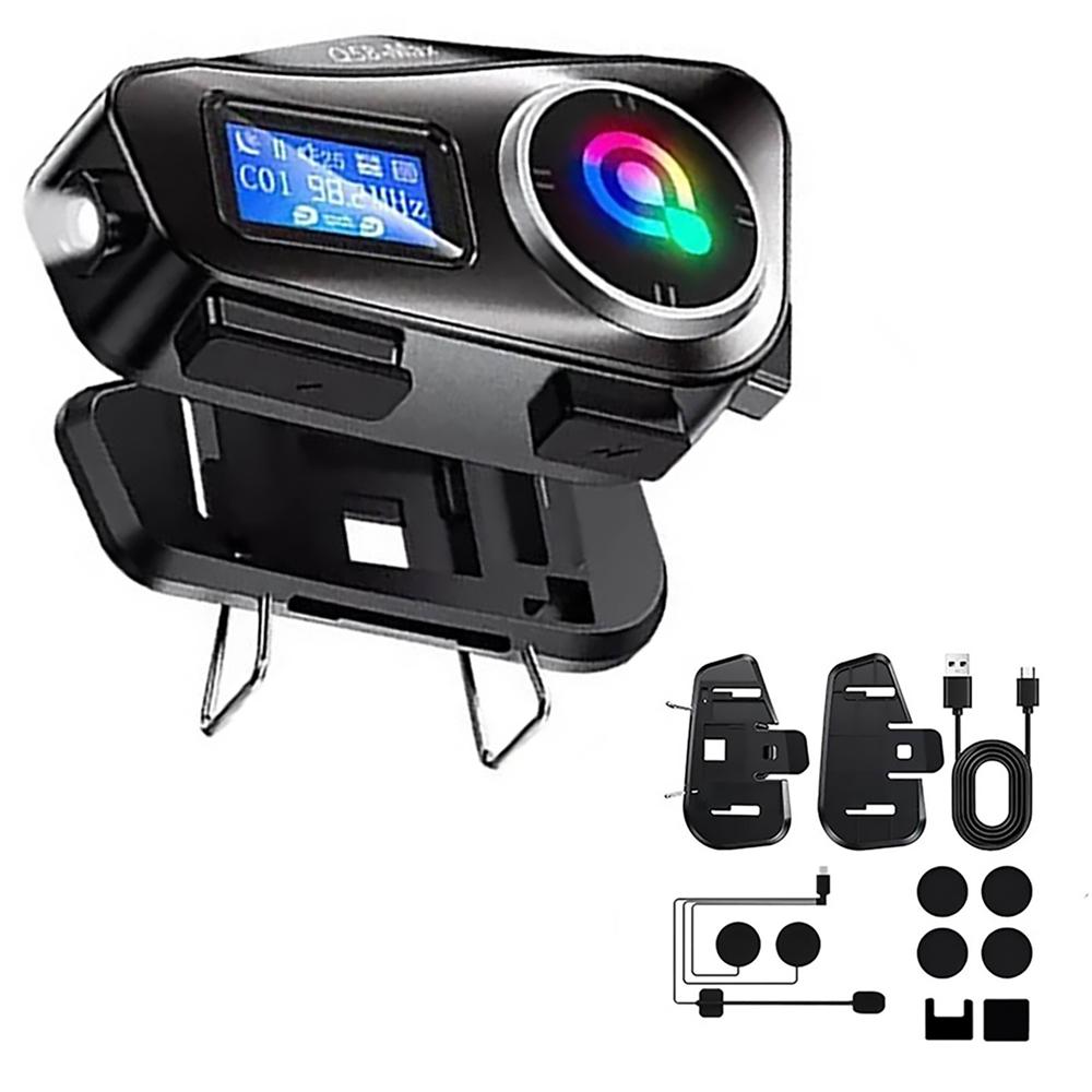 Car Bluetooth Headset Motorcycle Intercom Helmet LCD Waterproof maximum 32G