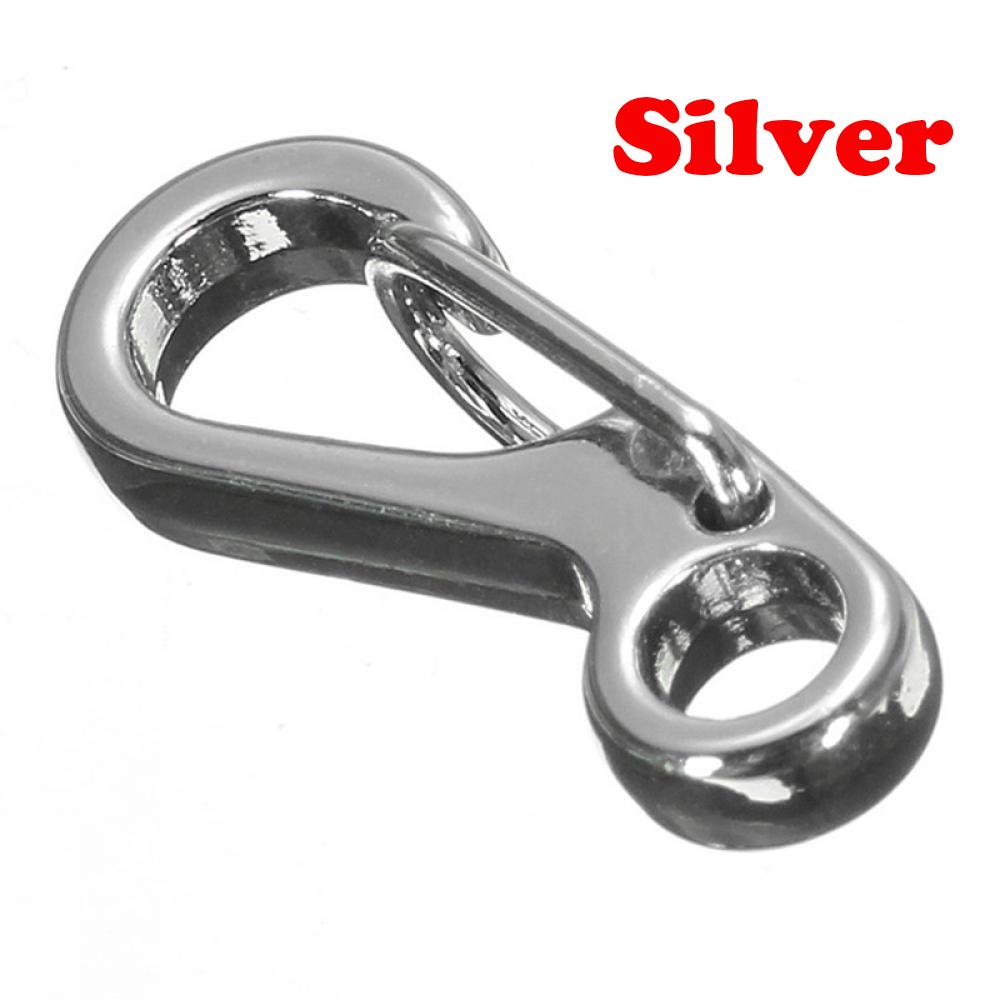 

Outdoor Snap Spring Carabiner SF Keychain Alloy Hook Hanging Buckle silver-1 Pc