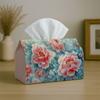 1pc of a Beautiful Romantic Peony Tissue Box Cover, Featuring a Soft Pink Floral Design That Is Dreamy And High-Quality. It Is Waterproof, Durable, Li