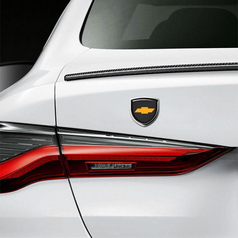 1Pcs 3D Metal Auto Door Shield Emblem Car Body Badge Sticker Styling For Chevrolet Cruze Equinox Captiva Trax Malibu Tahoe Impala Sonic